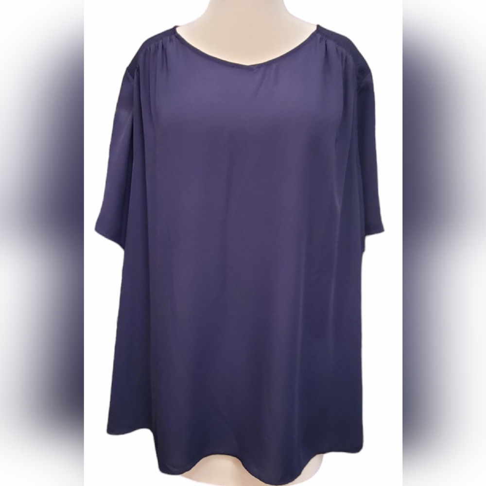 Cj Banks size 1X navy blue top
